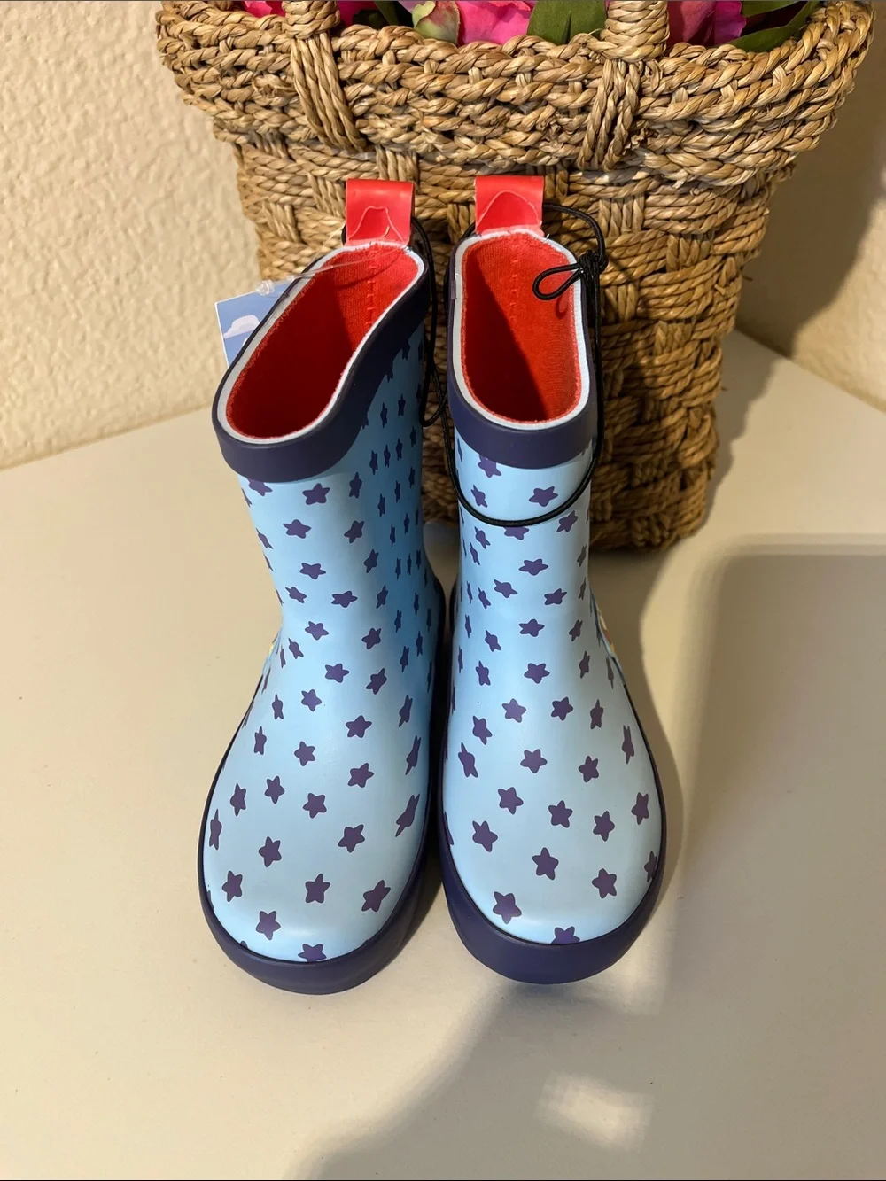 bluey Kids' Light Blue Star Rain Boots